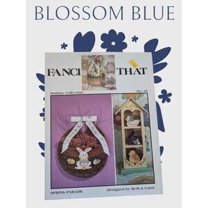 Spring Parade Fanci That Cross Stitch Leaflet Easter Bunny Duck Eggs Chick #39